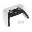 2 PCS Clear White Diamond Texture Grip Caps for PS5 Games - 3