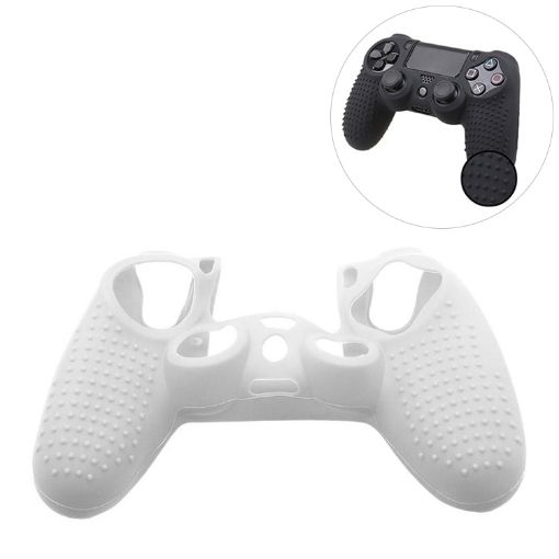 White Non-slip Silicone Protective Case for Sony PS4 - 1