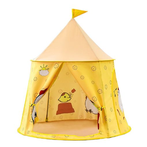 Chick Pattern Kids Tent Playhouse with Base Cloth & Ocean Balls - 1