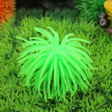 Green TPR Sea Urchin Ball Coral Aquarium Decoration, Size S, 7cm - 1
