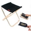 CLS Portable Aluminum Alloy Fishing BBQ Folding Stool, Black, 24.8x22.5x27cm - 1