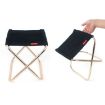 CLS Portable Aluminum Alloy Fishing BBQ Folding Stool, Black, 24.8x22.5x27cm - 2