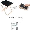 CLS Portable Aluminum Alloy Fishing BBQ Folding Stool, Black, 24.8x22.5x27cm - 4