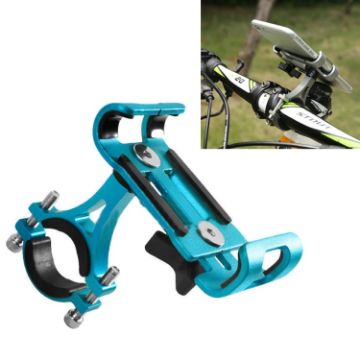 Blue Universal Aluminum Alloy Phone Holder for Motorcycle/Bicycle - 1