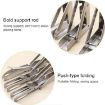 10" K Type Foldable Wall-mounted Stainless Steel Shelf, 2 PCS - 5