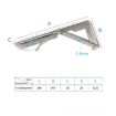 14" Wall-Mounted Foldable Stainless Steel Shelf for Dining Table - 4