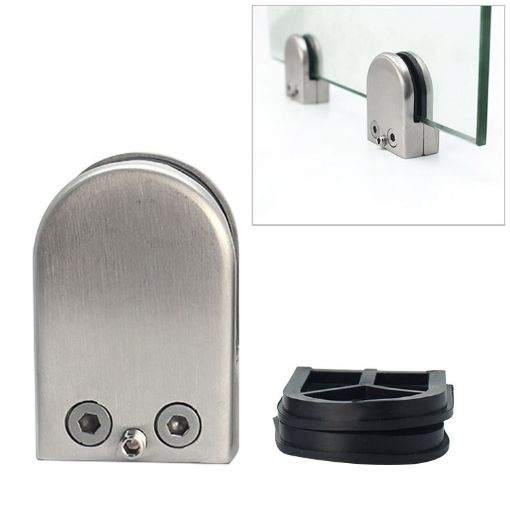 Matte Polished 201 Stainless Steel Glass/Wood Clamp Bracket 9-14mm - 1