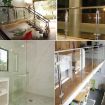 Matte Polished 201 Stainless Steel Glass/Wood Clamp Bracket 9-14mm - 6