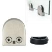 Matte Polished Stainless Steel Glass/Wood Clamp Bracket 8-12mm - 1