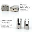 Matte Polished Stainless Steel Glass/Wood Clamp Bracket 8-12mm - 4