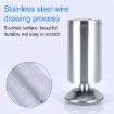 Stainless Steel Thick Column Sofa Cabinet Foot, 350mm Height - 6