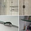 Zinc Alloy 8mm Double-sided Glass Fixing Clamp Bracket - 6