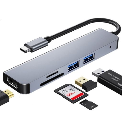 USB-C Hub: 4K HDMI, SD/TF, USB 2.0 & 3.0 Docking Station - 1