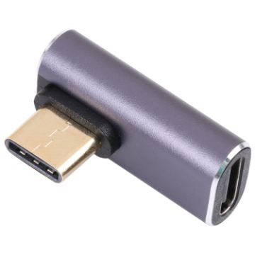 40Gbps USB-C Male to Female Elbow Adapter - 1
