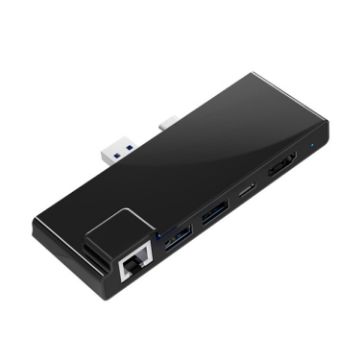 Rocketek SH869 HUB Adapter: RJ45, HDMI, 2 USB 3.0, 2 Type-C, 100M - 1