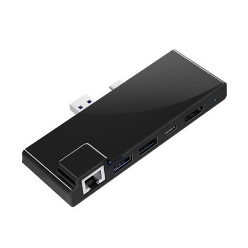 Rocketek SH869 HUB Adapter: RJ45, HDMI, 2 USB 3.0, 2 Type-C, 100M - 1
