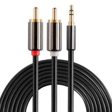 3m Gold Plated 3.5mm Jack to Dual RCA Male Stereo Cable - 1