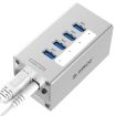 ORICO A3H4 Aluminum 4 Port USB 3.0 HUB with Power Supply (Silver) - 2