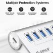 ORICO M3U7-G2 Aluminum 7-Port USB 3.2 Gen2 10Gbps HUB Silver - 5