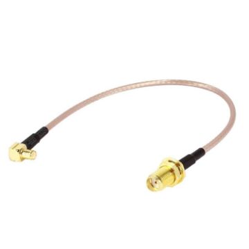 15cm SMA Female to MCX Male Right Angle RF Coaxial Cable RG316 - 1