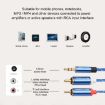 REXLIS 3610 3.5mm to Dual RCA Gold Audio Cable, 1m Blue Braided - 5