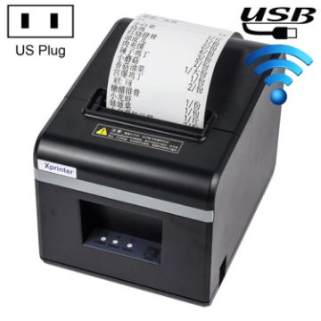 Xprinter N160II USB+WIFI 80mm Thermal Receipt Printer, US Plug - 1