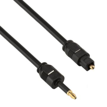 2m OD4.0mm Toslink to 3.5mm Mini Toslink Optical Audio Cable - 1