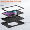 Surface Pro 7+/7/6/5/4 Black Silicone Case w/ Holder & Strap - 5