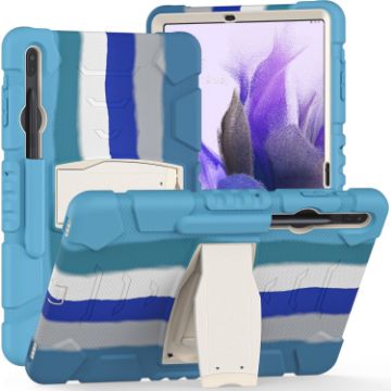 Samsung Galaxy Tab S7+/S7 FE/S8+ Protective Case, Colorful Blue - 1