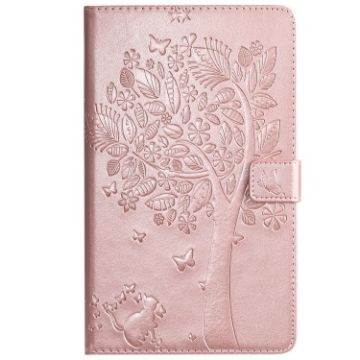 Rose Gold Cat & Tree Leather Case for Galaxy Tab A 8.0 (2019) - 1