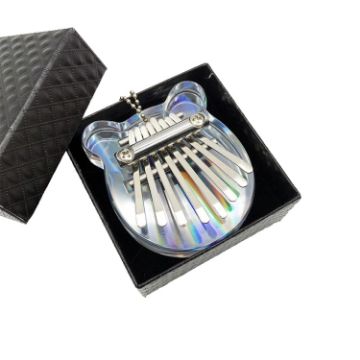 Bear Mini Dazzle 8 Tone Acrylic Kalimba Thumb Piano Instrument - 1