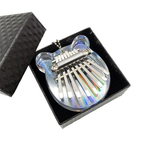 Bear Mini Dazzle 8 Tone Acrylic Kalimba Thumb Piano Instrument - 1