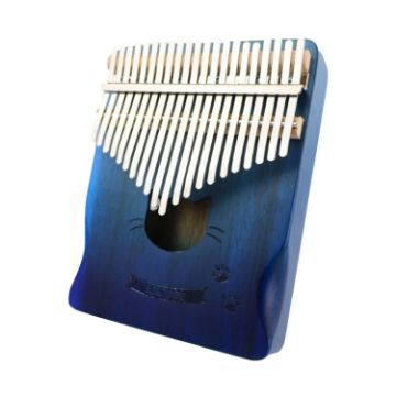 Aurora Blue-Cat 21 Tone Acacia Wood Kalimba Thumb Piano Instrument - 1