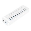 ORICO CT2U3-10AB-WH 10 Port USB HUB with Switches, EU Plug (White) - 1