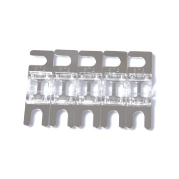 A0304 5 PCS Transparent Car Audio 80A Mini ANL Fuse Nickel Plated - 1