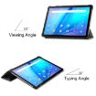 TCL Tab 10s Grey Leather Case with Three-Fold Holder Design - 5