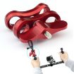 PULUZ Red Ball Clamp Close Hole Diving Camera Bracket CNC Aluminum - 5