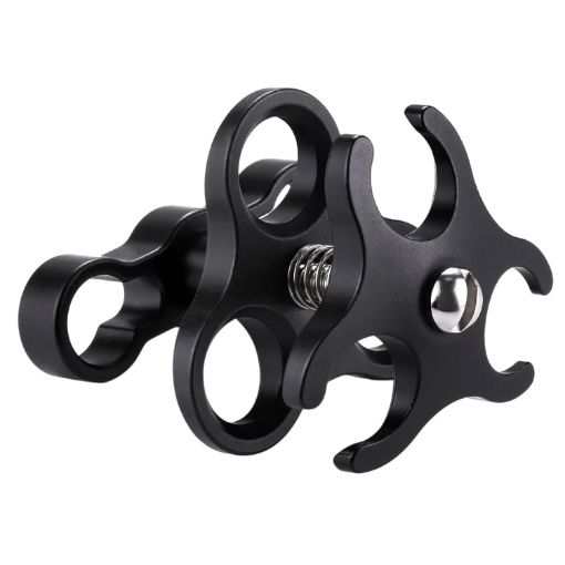 PULUZ Triple Ball Clamp Aluminum Bracket for Diving Photography - 1