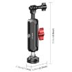 PULUZ CNC Metal Motorcycle Rearview Clamp Magic Arm (Black) - 3