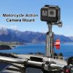 PULUZ CNC Metal Magic Arm Rod Mount for Motorcycle Rearview Clamp - 2