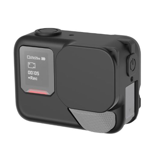 Insta360 Ace Pro 2 PULUZ Silicone Case with Lens Cap & Strap - Black - 1
