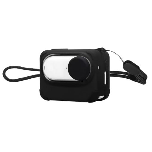 Insta360 GO 3 PULUZ Charging Case with Lens Cap & Strap (Black) - 1