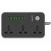 LDNIO SC3604 Travel Home Office Socket, 6 USB Ports, 2m Cable - 2