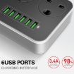 LDNIO SC3604 Travel Home Office Socket, 6 USB Ports, 2m Cable - 6
