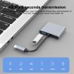 4 in 1 USB-C to PD, USB 3.0, Dual HDMI HUB Docking Station (Grey) - 5