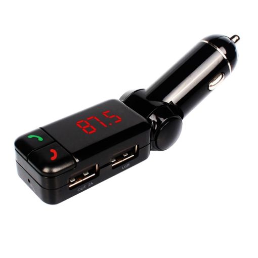 BC-06 Bluetooth Car Kit FM Transmitter with LED & USB Charger - 1