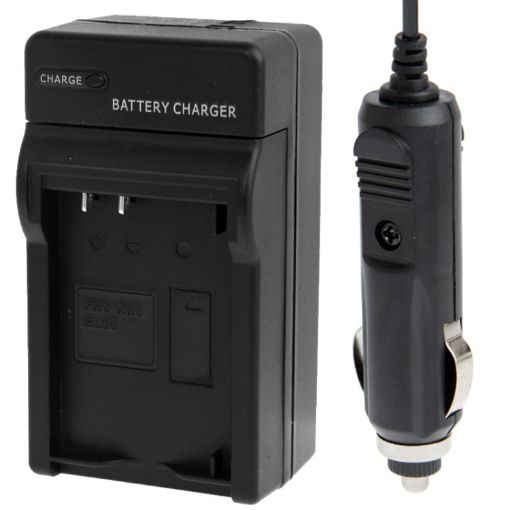 Car Charger for Nikon EL20 Digital Camera Battery - Black - 1