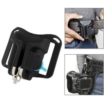 Fast Loading Black Camera Holster Waist Belt Buckle Button - 1