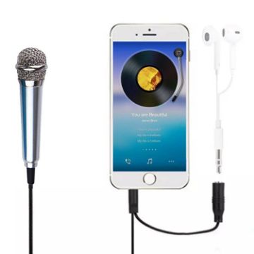 Mobile Phone Condenser Microphone, 3.5mm Ports, IOS/Android Compatible - 1