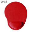 Red Gel Wrist Rest Mouse Pad - 2 PCS Cloth Set - 1